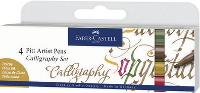 Faber Castell Tuschestift Pitt Artist Pen C 4er-Set Color