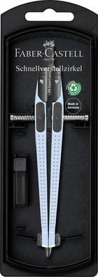 Faber Castell Schnellverstellzirkel Kr 390mm Grip sky blue
