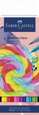 Faber Castell Aqua Dual Marker Gofa 0,4 mm Candy Shop 6er