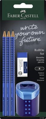 Faber Castell Bleistift Grip 2001 B blue Rad+Spitzer