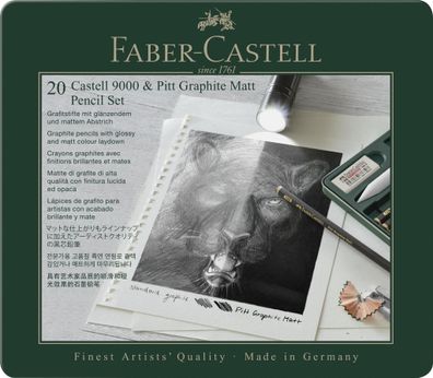 Faber Castell Pitt Graphite Matt u 9000 20er Metalletui