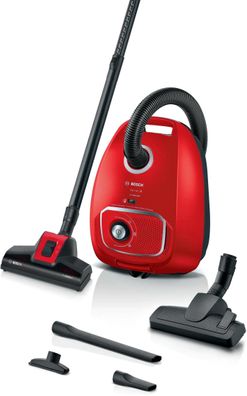 Staubsauger mit Beutel Bosch BGB41PET1 Serie 4, 700 W, rot/schwarz