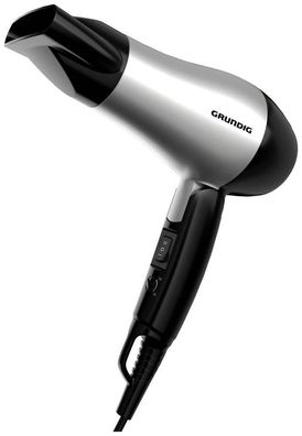 Reisehaartrockner Grundig HD 2200, 1200 W, schwarz-silber