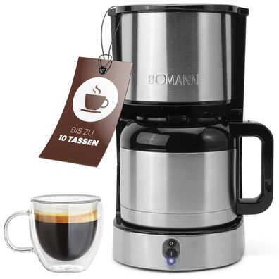 Filterkaffeemaschine Bomann Edelstahl Thermoskanne