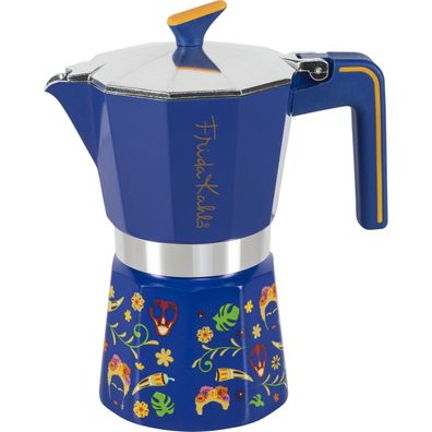 Kaffeemaschine Pedrini Mokka Frida Kahlo Edition blau