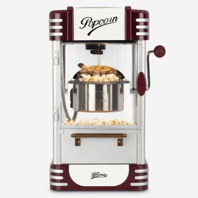 Popcornmaschine Hkoenig Retro Design 50g Kapazität