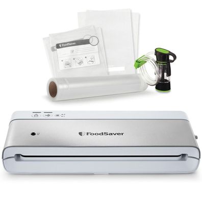 Vakuummaschine FoodSaver VS0100X Weiß und Silber