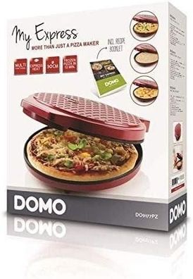 Pizzaofen Domo 1450 W, Rot, 1 Pizza