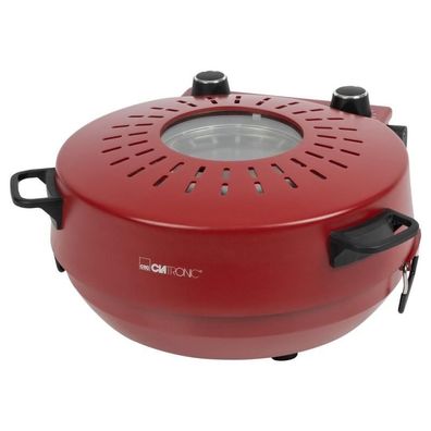 Pizzaofen Clatronic PM3787 mit 32 cm Stein, Rot