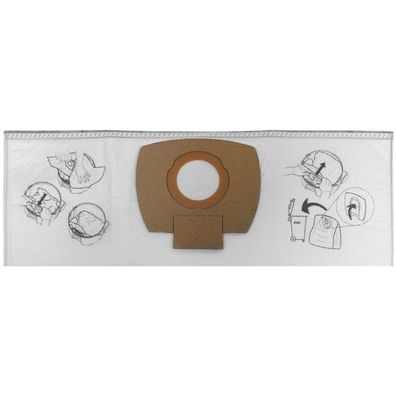 Staubsaugerbeutel Makita 5er Pack, braun, 10 Liter