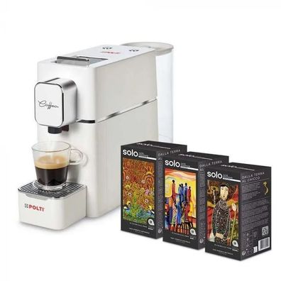 Kapselkaffeemaschine Polti Weiß, 1400 W, 19 bar