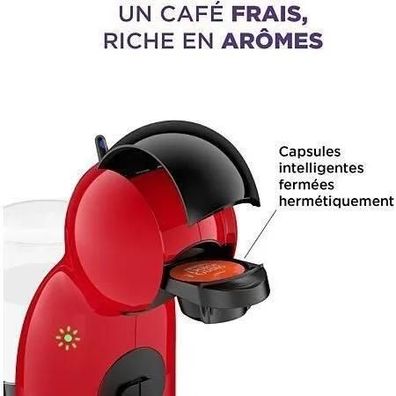 Kapsel-Kaffeemaschine Krups Dolce Gusto Piccolo XS, Rot-Schwarz