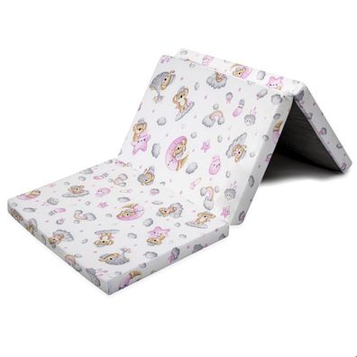 Faltbare Kinderbett Matratze New Baby Standard 120x60x5 cm koala rosa