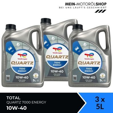 Total Quartz 7000 Energy 10W-40 3x5 Liter