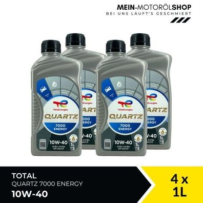 Total Quartz 7000 Energy 10W-40 4x1 Liter