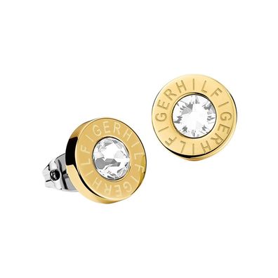 Tommy Hilfiger Ohrstecker 2700753 Edelstahl, Gold plattiert, Zirkonia