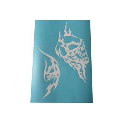 Airbrush Klebeschablonen Schablone Set Skull Mond flames Totenkopf Stencil A4