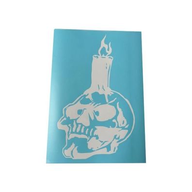 Airbrush Klebeschablonen Schablone Set Skull candle Kerze Totenkopf Stencil A4