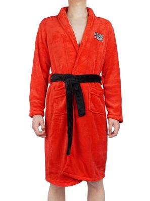 Roter Bademantel mit gestickem Design für Haus des Geldes Fans | Größen: S - XL
