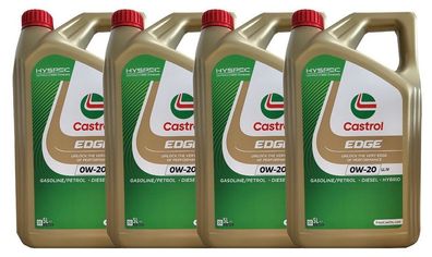 Castrol EDGE 0W-20 LL IV VW 508 00/ 509 00 Porsche C20 4x5 Liter Motoröl