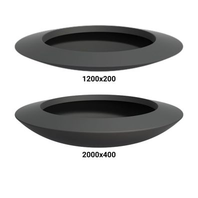 Adezz Malva Pflanzgefäß Fiberglas Pflanzkübel Blumenkübel Blumentopf schwarz