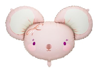 Folienballon Maus 75x46cm Hellrosa