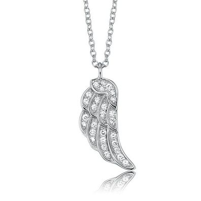 KetteAnhänger - Silber - Flügel mit Steinen