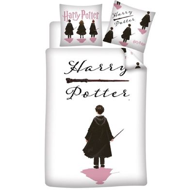 Harry Potter Bettwäsche-Set Decke & Kissenbezug 140x200 + 65x65 cm aus Poly-Baumwolle