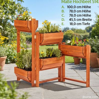 Hochbeet über 5 Etagen (514) Braun