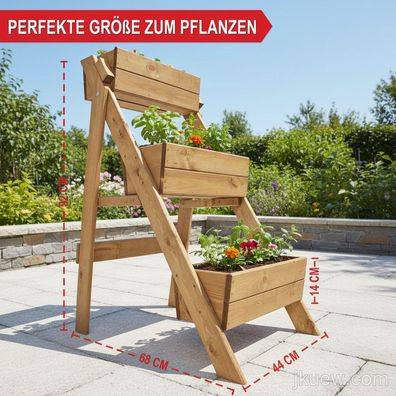 Hochbeet Pflanztreppe 3 Kästen (854)