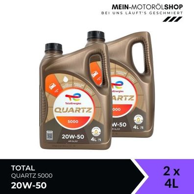 Total Quartz 5000 20W-50 2x4 Liter