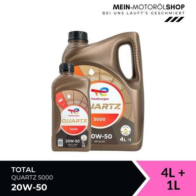 Total Quartz 5000 20W-50 4 + 1 Liter