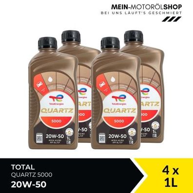 Total Quartz 5000 20W-50 4x1 Liter