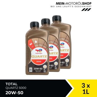 Total Quartz 5000 20W-50 3x1 Liter