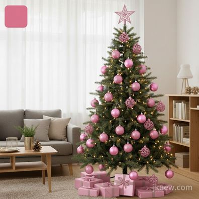 Weihnachtskugeln Glitzer aus Kunststoff Christbaumschmuck Drinnen & Draußen