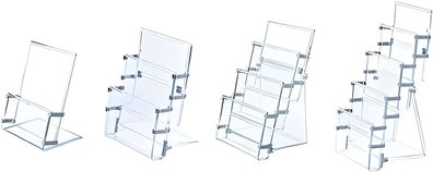 Tisch-Prospektständer A6 DIN lang mit 3-Fächern hintereinander