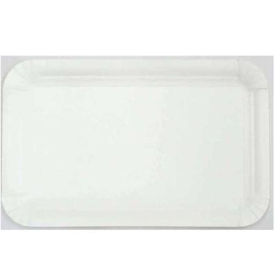 Pappteller 16 x 23 cm - weiß