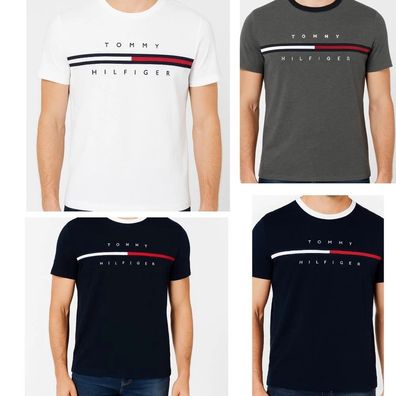 Tommy Hilfiger Kurzarm T-Shirt Herren Rundhals Baumwolle Tee