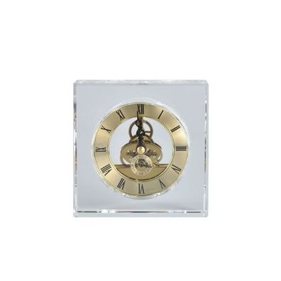 Deko-Tischuhr - klassisch - Standuhr transparent Kristalluhr Nobilis