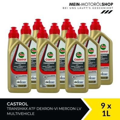 Castrol Transmax ATF Dexron-VI Mercon LV Multivehicle 9x1 Liter
