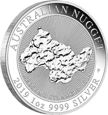 Australien 2019 Nugget Welcome Stranger - 1 Oz Silber*