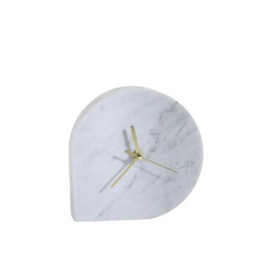 Tischuhr - Minimalistische Marmoruhr - Skulpturaler Zeitmesser Arcus Tempus