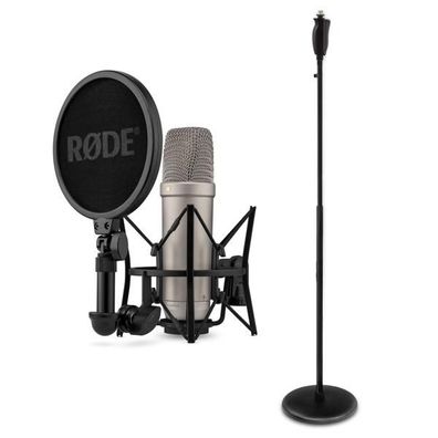 Rode Studio-Mikrofon NT1 5th Generation mit Einhand-Mikrofonständer