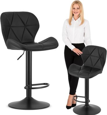 2X Barhocker aus Kunstleder Drehbar Höhenverstellbar Tresenhocker Küchenhocker