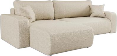 Best For Home Ecksofa L-Form 3-Sitzer mit Schlaffunktion, Bettkasten & ergonomisch
