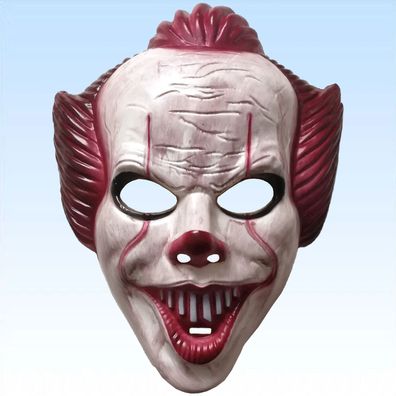 Maske Horror Clown Halbmaske Clownsmaske Clownmaske Faschingsmaske Halloween