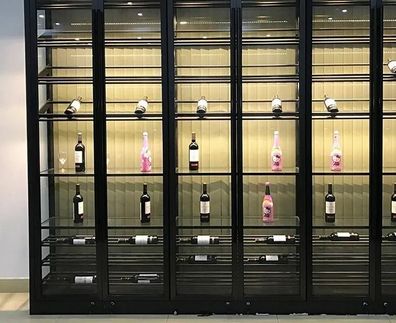 Weinvitrine Weinlagerregal Weinschrank Weinmöbel Weinregalvitrine Weinablage