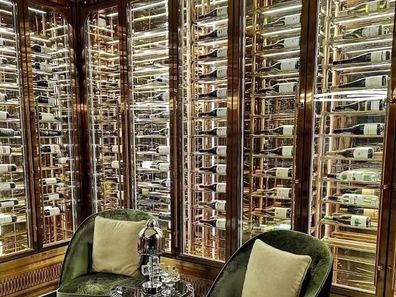 Weinschrank Weinkühlschrank Schaukasten Weinmöbel Schrankvitrine Weinvitrine