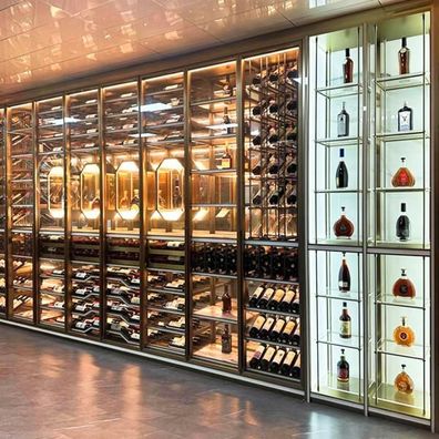 Weinschrank Vitrinenschrank Weinlagerung Weinkellerregal Weinmöbel