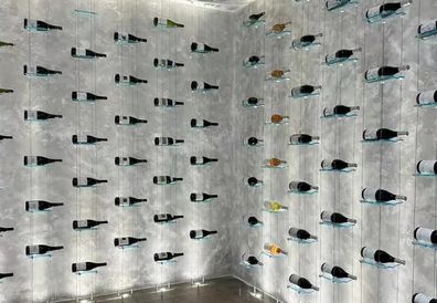 Weinseilregal Weinregal Hängeweinregal Flaschenregal Weinlagerregal